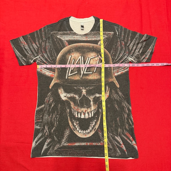 Slayer Bloody Army Skull Graphic Metal Band Shirt… - image 3