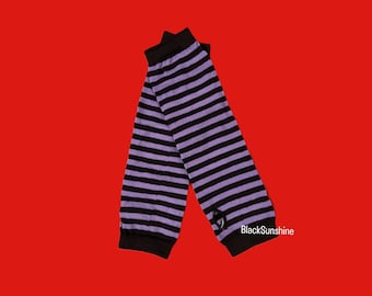 Boyiee 2 Pairs Striped Arm Warmers Long Fingerless Gloves Winter Wrist