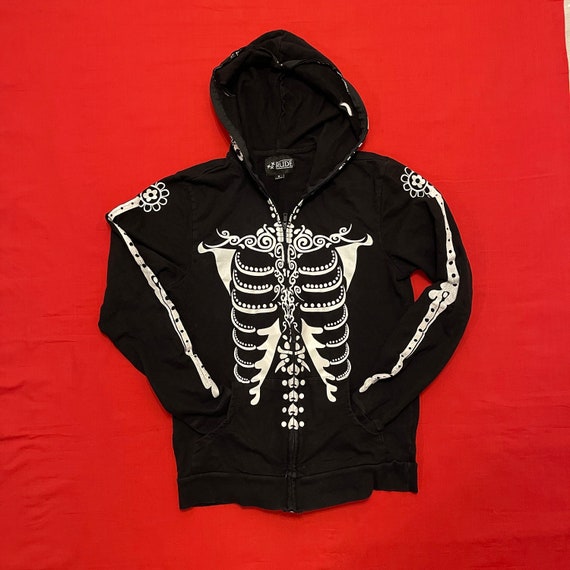 RUDE Sugar Skull Full Zip Skeleton Hoodie S - Etsy.de