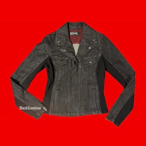 Kurtka Lip Service Y2K Dark Wash Denim Emo Goth S