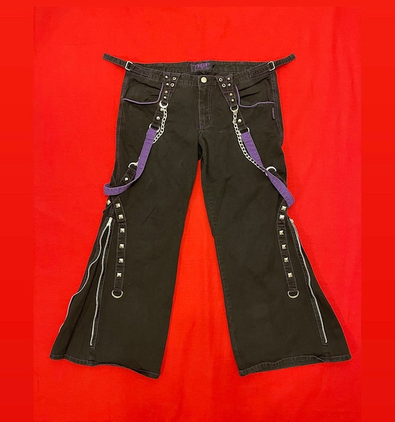 VTG Tripp NYC Purple Bondage Strap Chain Mall Goth Pants Size 11 US -   Canada