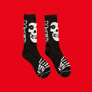 Misfits Fiend Skull Punk Rock Socks