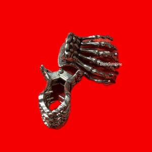 Skeleton Hands Claw Goth Hair Clip