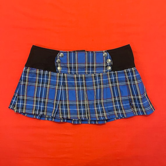 royal blue plaid skirt