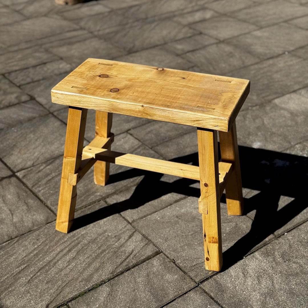 Handmade Rustic Wooden Stool Natural Wood Step Stool - Etsy