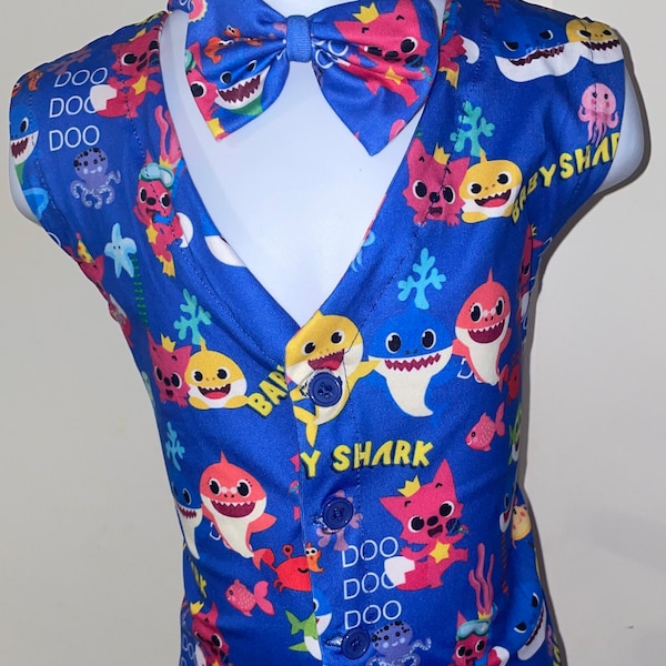 Shark vest and tie set