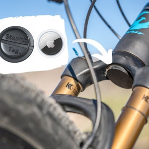 Stealth Tag® Fork- Smallest AirTag holder to track and protect your bike