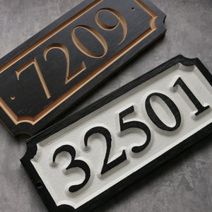 House Number Sign, Engraved Wood Address Sign For Home or Office, Home Address Sign, Modern House Numbers, House Warming gift, Classic