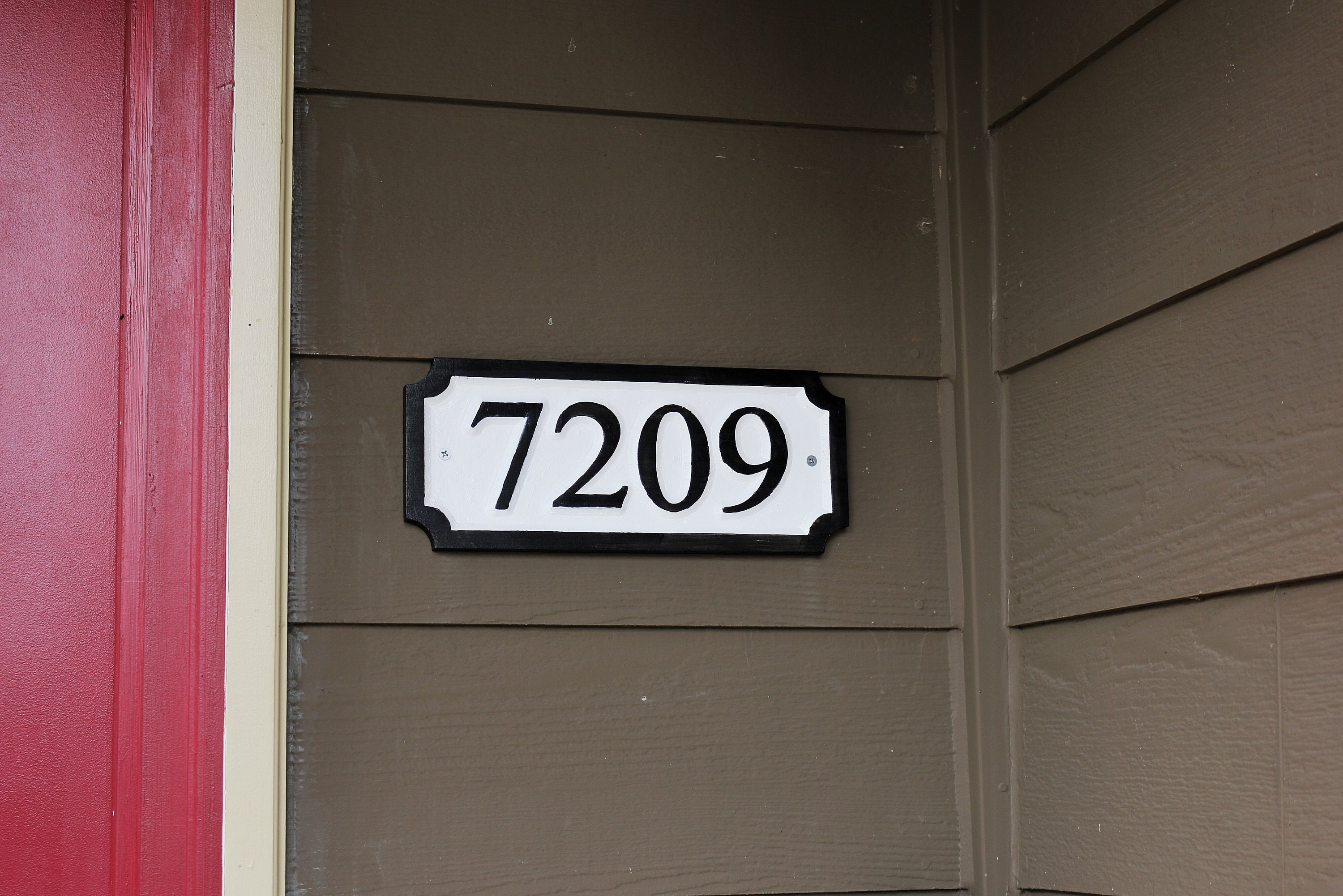 House Number Sign, Engraved Wood Address Sign For Home or Office, Home Address Sign, Modern House Numbers, House Warming gift, Classic