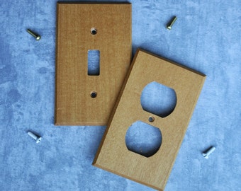 Wood Switch Plate Cover, Real Garapa,  Light Switch Cover, Wood Light Switch Cover, Outlet Cover, Duplex, Wood Outlet Cover, Wall Switch