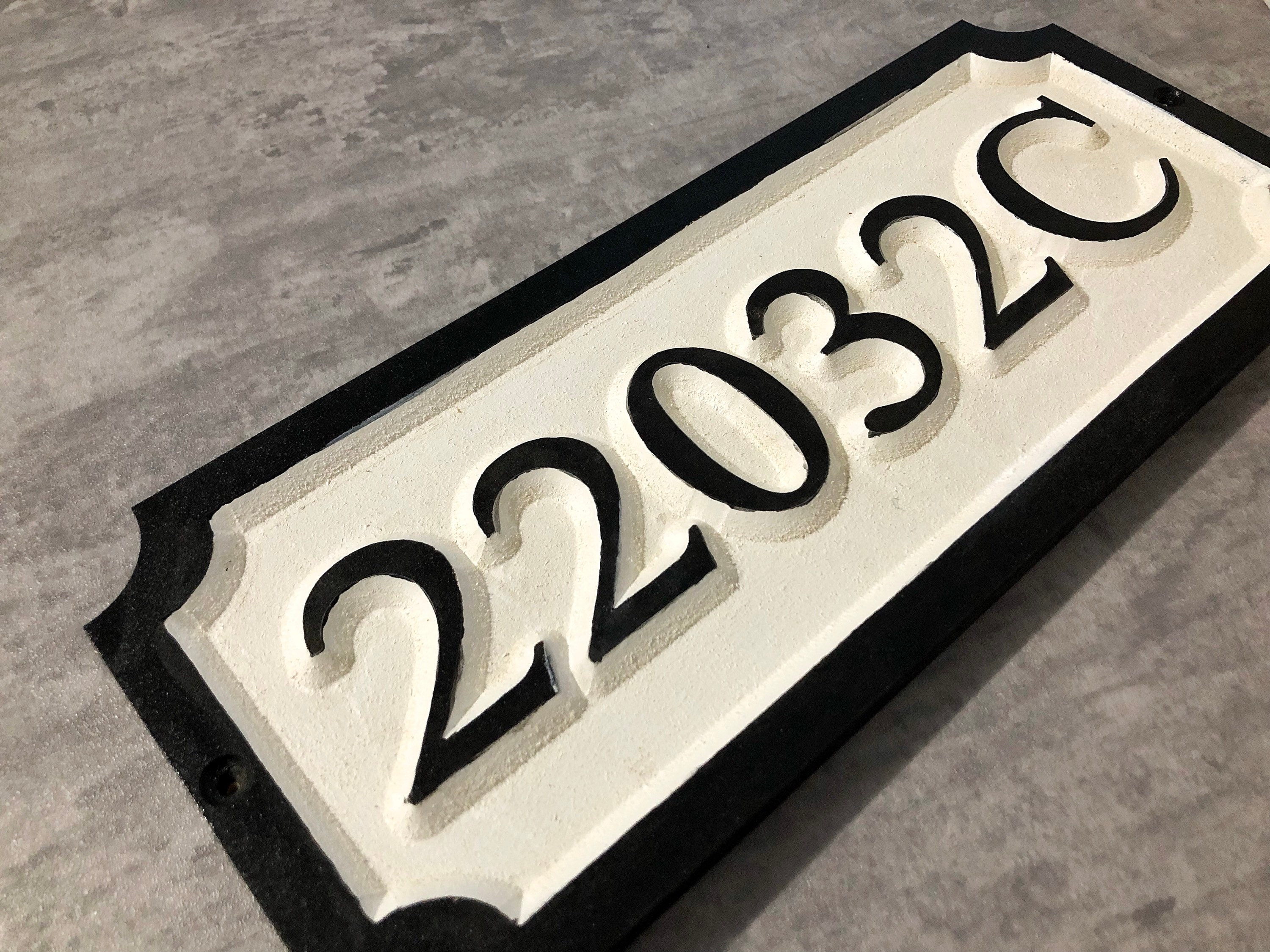 House Number Sign, Engraved Wood Address Sign For Home or Office, Home Address Sign, Modern House Numbers, House Warming gift, Classic