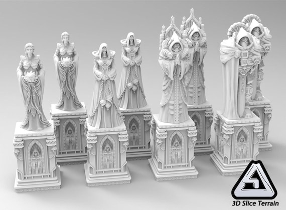 3D Printed Terrain: Statues for 40k or 28 mm Tabletop Games
