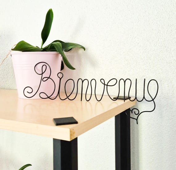 Black Aluminum Welcome Word, Nice Wall Decor Gift, Ornament for Housewarming, Birthday, Boho Chic