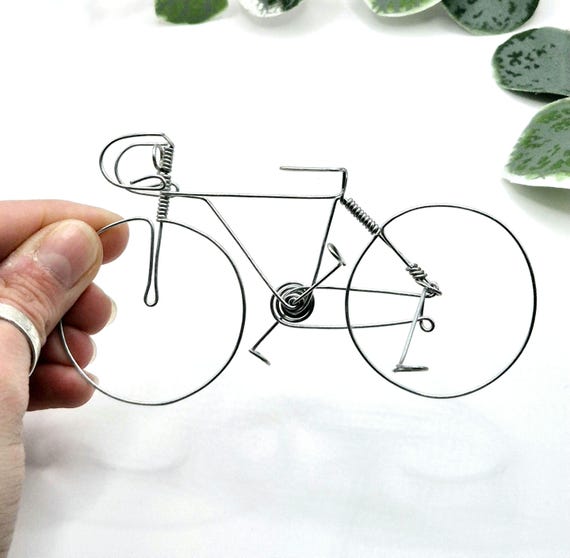Miniature wire racing bike, mountain bike, cycling gift, bicycle sculpture, bicycle gift, interior decoration, friend gift, birthday
