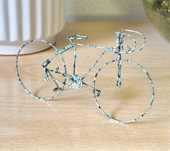 Beautiful handmade miniature bicycle for bicycle lovers, perfect gift for cycling and minimalist art collector, birthday