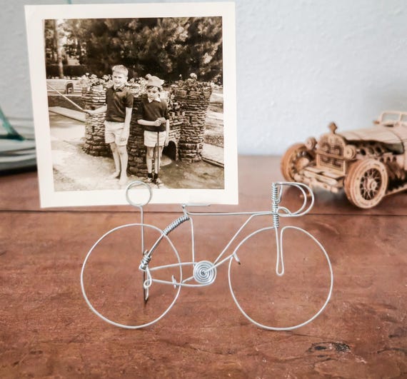 Miniature Wire Racing Bike, Perfect Gift for Cyclists and Collectors, Handmade Bicycle Sculpture, Adorable Mountain Bike
