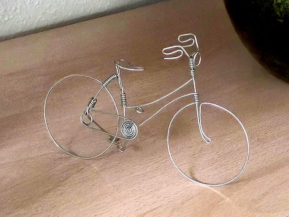 Miniature wire racing bike, mountain bike, cycling gift, bicycle sculpture, bicycle gift, interior decoration, friend gift, birthday