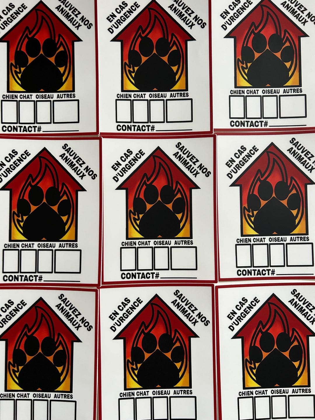 French Pet Emergency Sticker – French Fire Rescue Window Decal - Etsy
