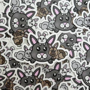 Bunny family sticker | baby bunnies | rabbit | vinyl