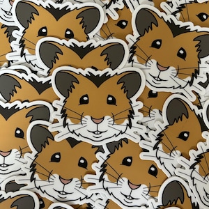 Syrian Hamster Vinyl Sticker – Cute 3” Pet Decal for Hamster Lovers