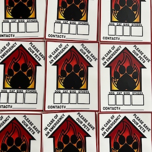 Pet Emergency Alert Sticker – Window Decal for First Responders — Fire Alert