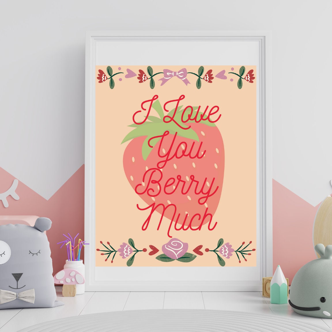 I Love You Berry Much Instant Digital Download Printable Etsy