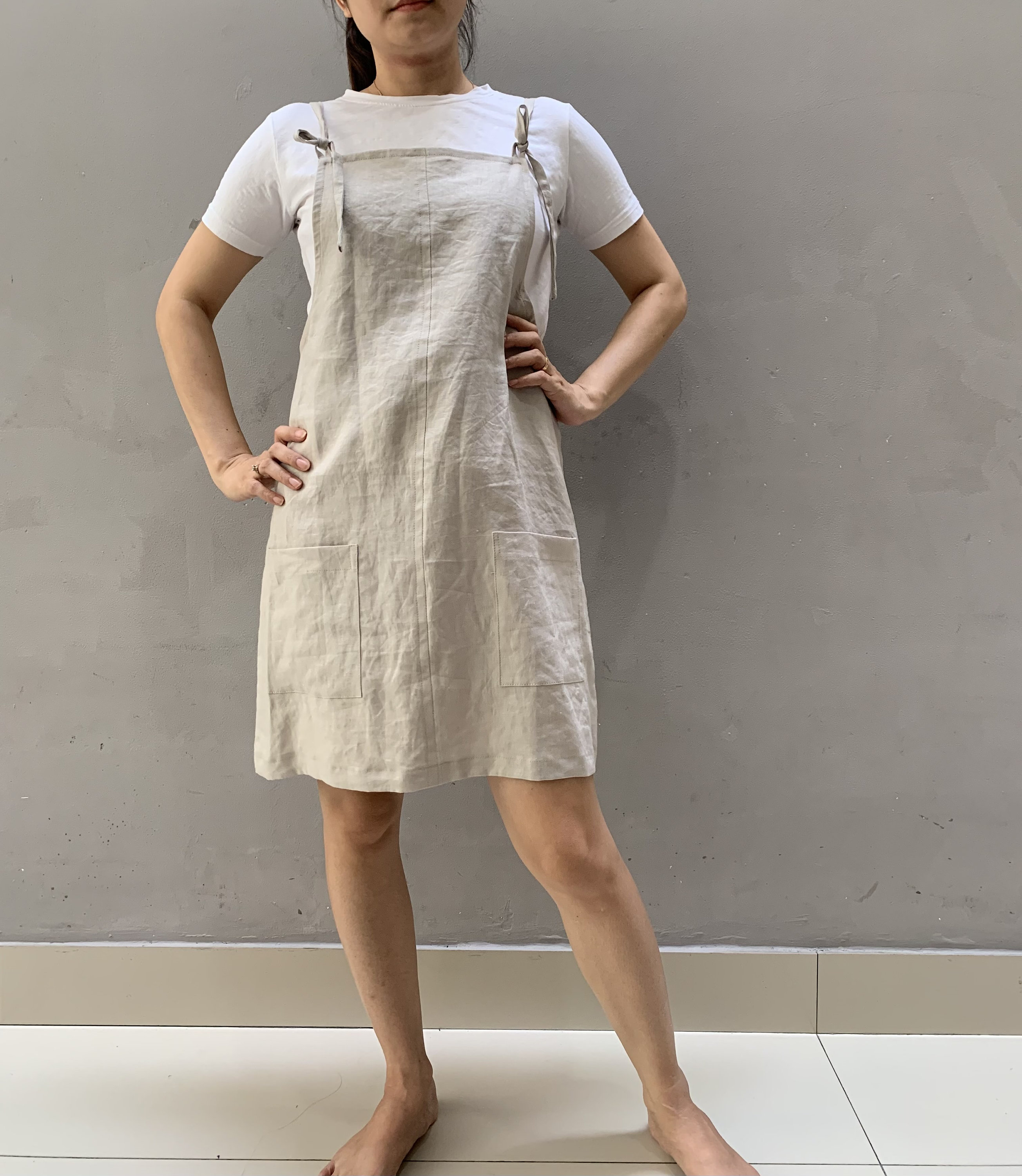 Linen Overall Dress Summer Linen Dress Linen Overall Skirt Etsy