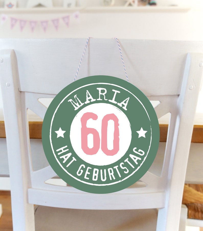 GEBURTSTAGSSCHILD Schild mit Namen Geburtstagskind Etsy.de