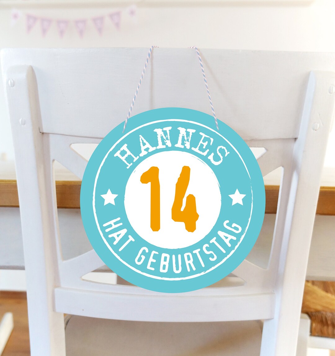 GEBURTSTAG Schild Mit Namen Geburtstagskind Geburtstagsparty - Etsy