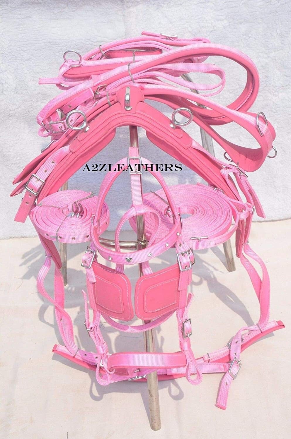 Designer Nylon Driving Harness for Single Horse cart in with Pony Cob