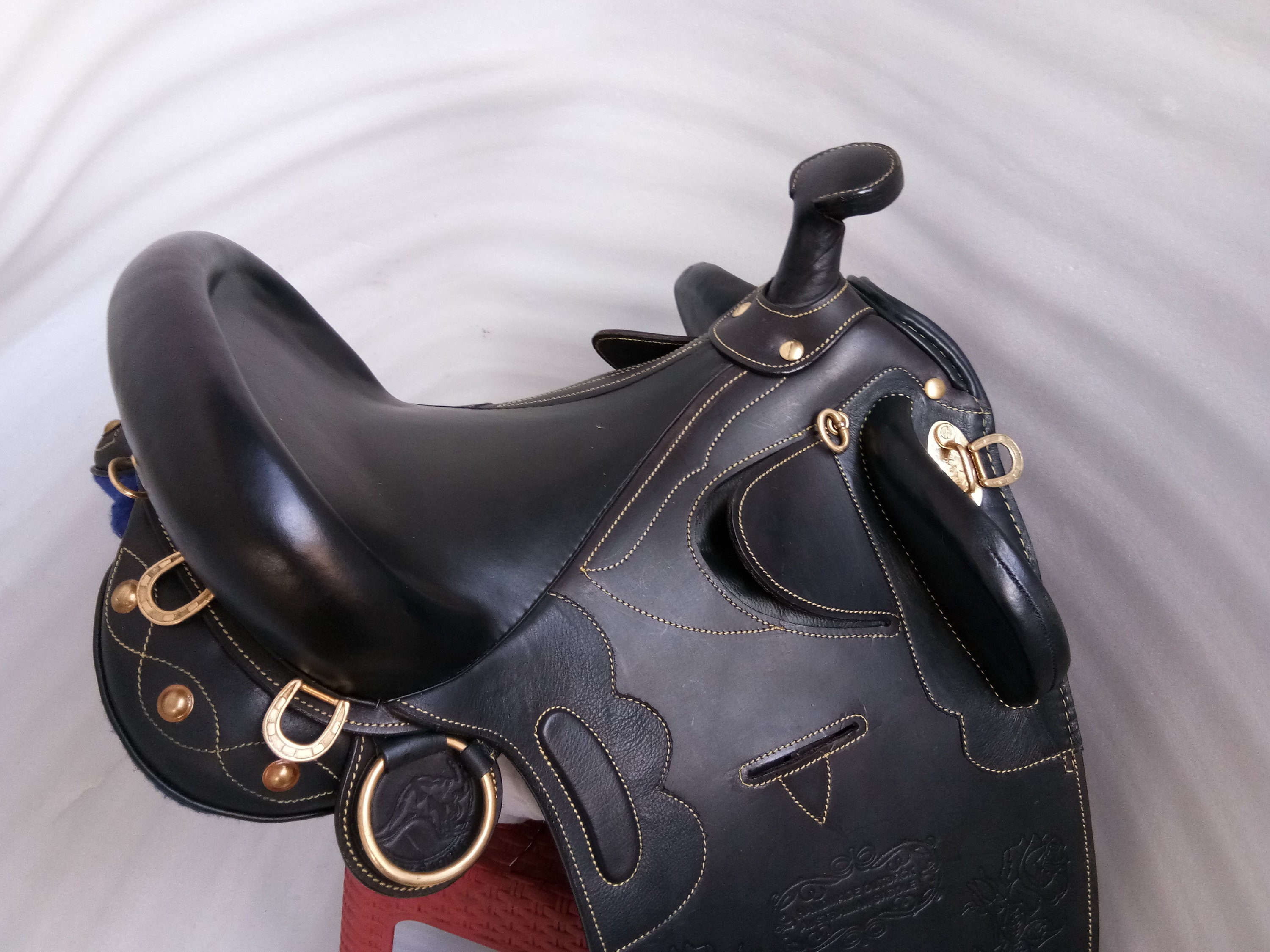 Black Leather Australian Stock Saddle Aussie Saddle Australia Etsy UK