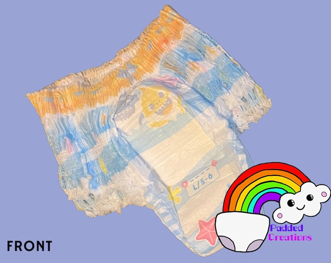 Reusable Swim Nappy - Waves & Whales - Tinker Tot Baby - View #2