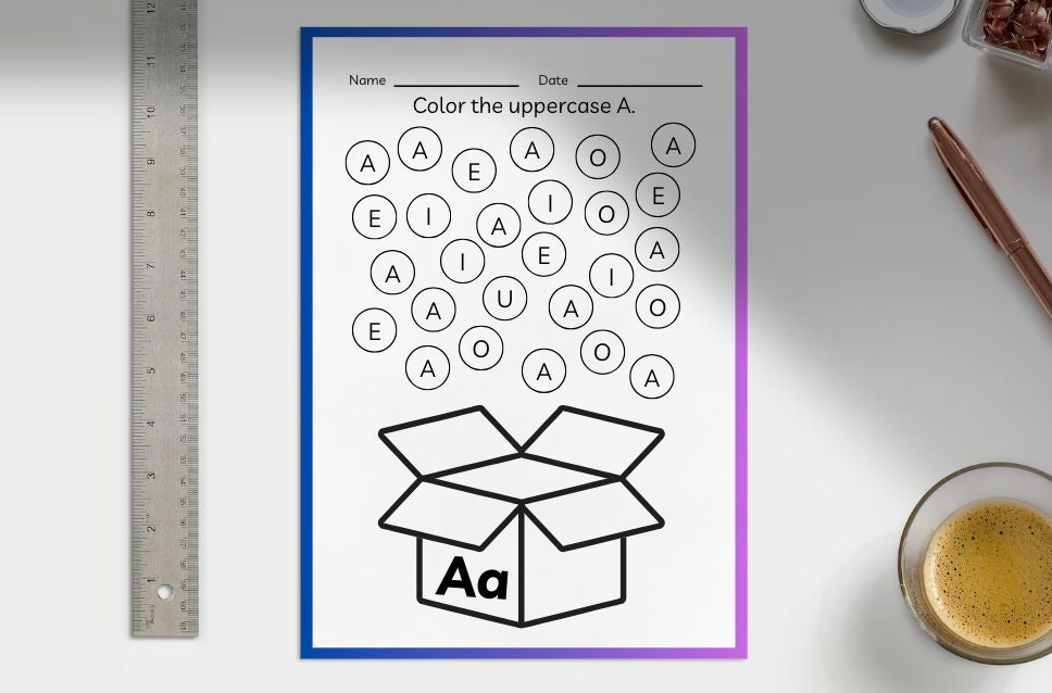 Fun Alphabet Learning Printable Worksheet for Toddlers &amp; Pre-schoolers ...