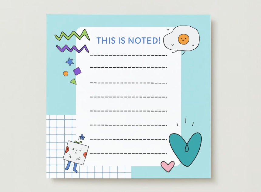 Cute Printable Mini Notepad Templates for Note-taking, Work From Home ...