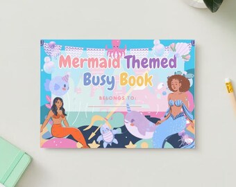 Learning Printable Busy Book for Toddlers & Pre-schoolers (Mermaid-themed)