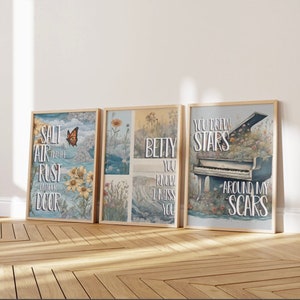 Set of 3- Folklore Love Triangle, Taylor Swiftie Artwork, Taylor Mech, Taylor Gift, Digital Download, Taylor Swiftie Wall Art