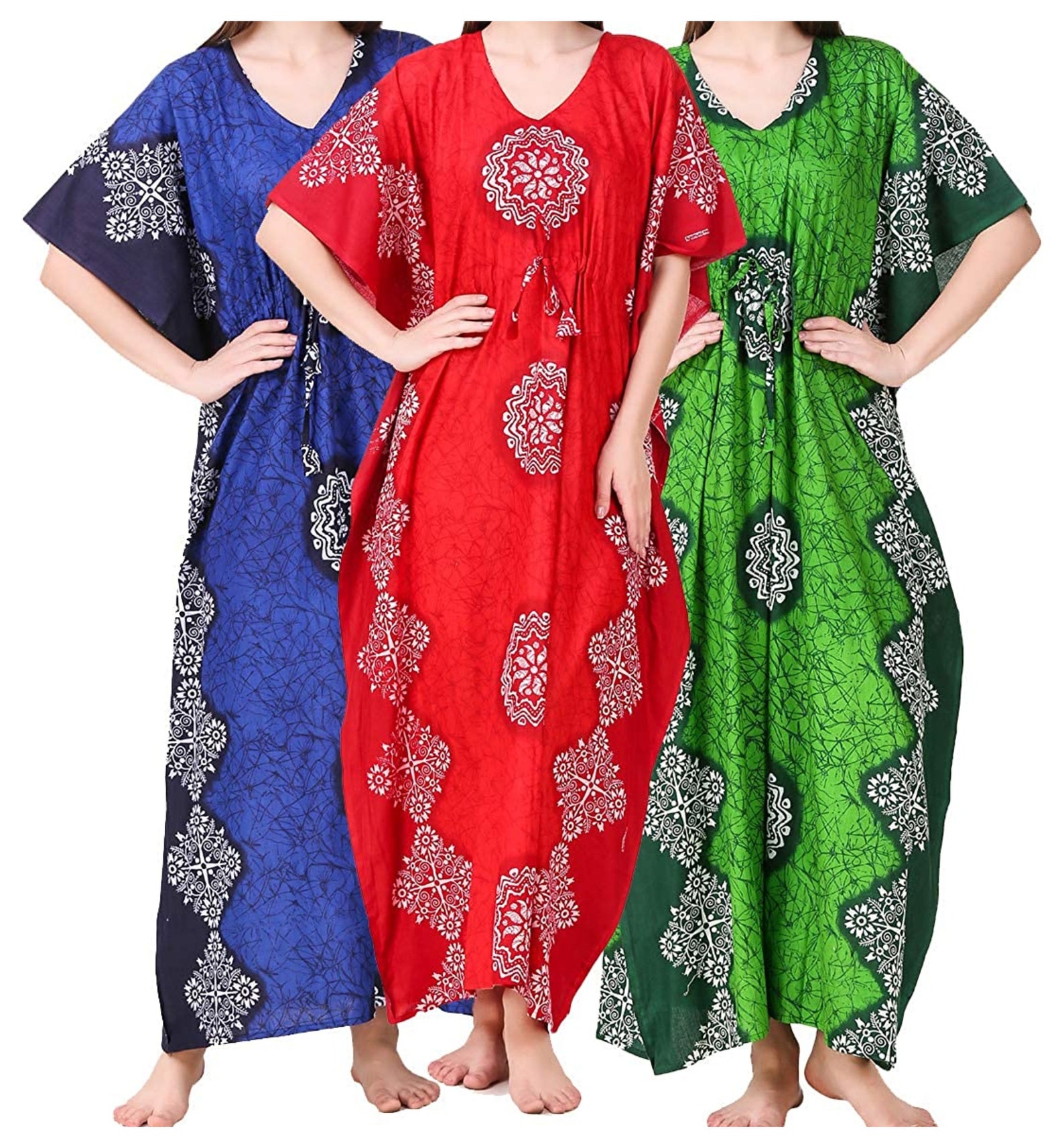 INDIAN Women's Cotton Printed Maxi Kaftan PACK OF 8 Etsy