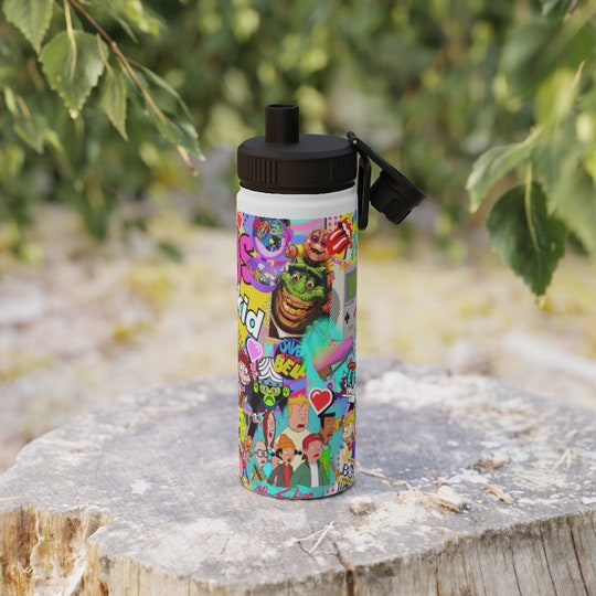 Disover 90's baby!! Stainless Steel Water Bottle, Sports Lid