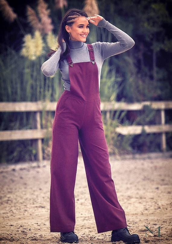 Buy Red Festival Christmas Jumpsuits Dungaree Overalls Washed Jumpsuit Pockets Party Bohemian Xmas Dress Online in India Etsy