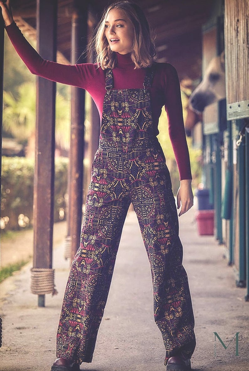 Hippy Overalls Women, Hippie Pajamas Pants, Boho Jumpsuit Outfit, Party