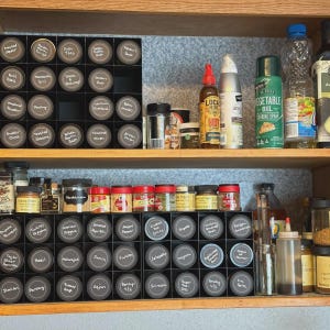 In-Cabinet Spice Organizer for Larger 6oz Jars | Custom Sized to Fit Any Space