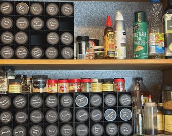 In-Cabinet Spice Organizer for Larger 6oz Jars | Custom Sized to Fit Any Space