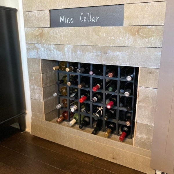 Modular Square Wine Rack | Fit to Any Space | Hold Over 30 Bottles | Perfect for Cabinets, Closets and Fireplaces - 3D Print File Only (stl)