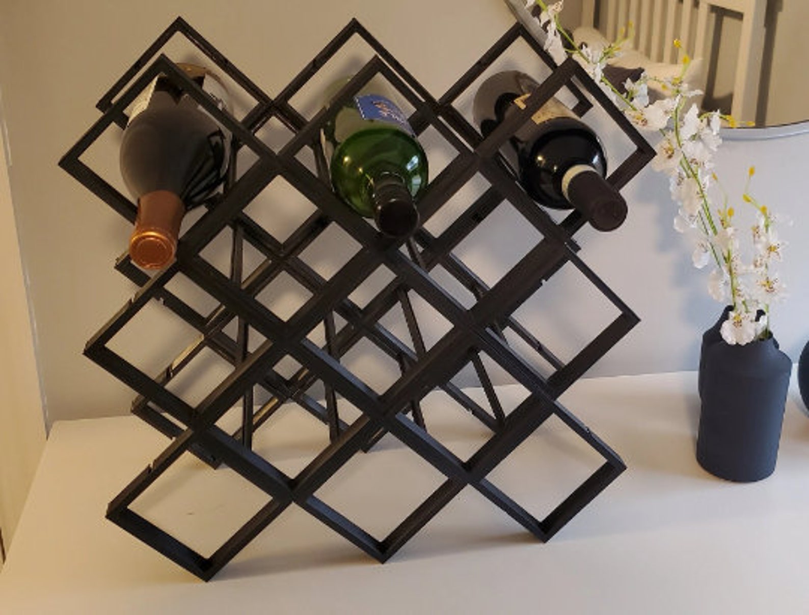 Modular Square Wine Rack Fit to Any Space Hold Over 30 Etsy