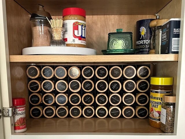 In-cabinet Spice Organizer Custom Sized Spice Rack to Fit Any Space Made to  Fit Cabinets of All Sizes 