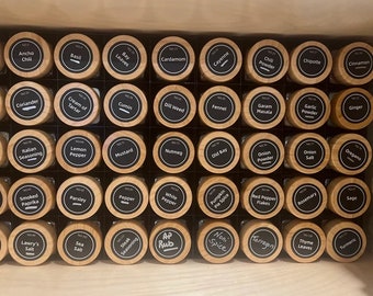 In-Cabinet Spice Organizer for 6oz Jars | Custom Sized Spice Rack to Fit Any Space | Made to Fit Cabinets of All Sizes