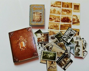 2 x alte Fotobücher mit Fotos /  Miniatur