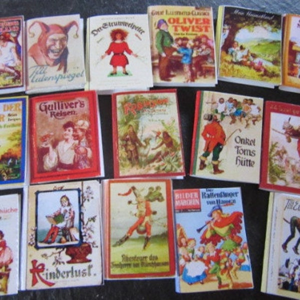 Beaucoup de vieux livres/miniatures pour enfants