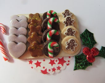 Platte mit Plätzchen -  Weihnachten /  Miniatur Puppenstube