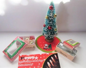 Weihnachts Set mit Tannenbaum /  Weihnachten Fimo Miniatur